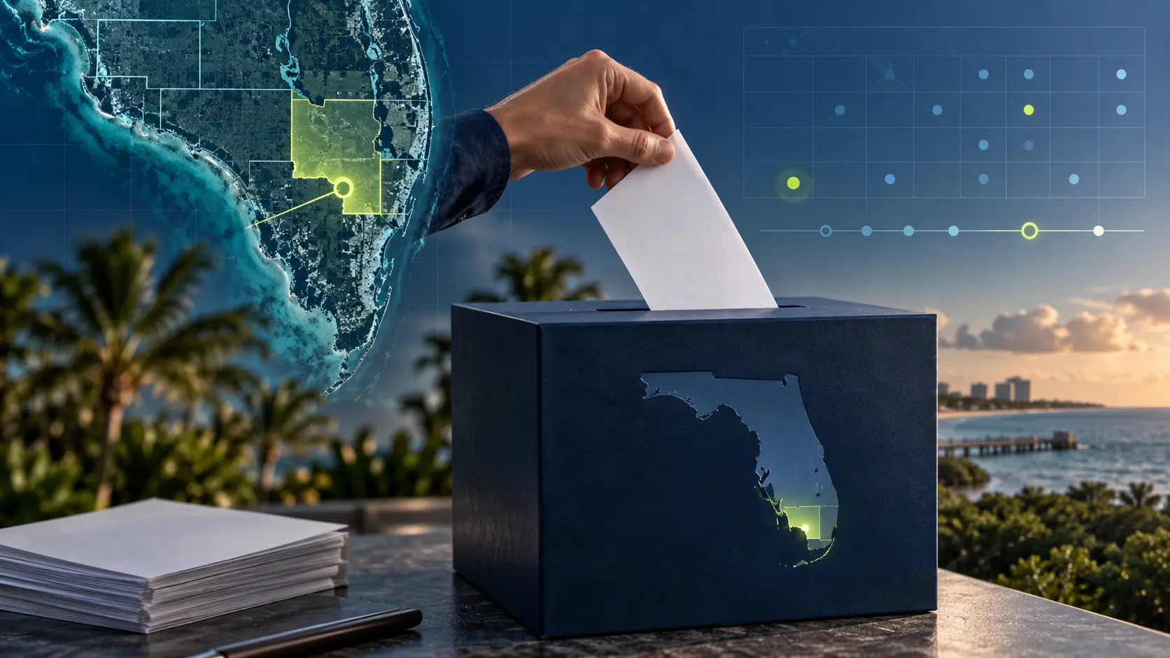 Nonpartisan Collier County ballot, election calendar and coastal map analysis