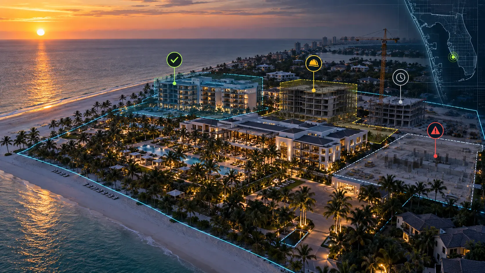 Naples Gulf-front resort redevelopment and delivery-status analysis
